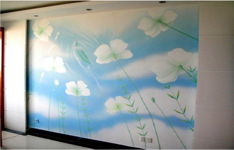 建湖画墙绘怎么画好白云的蓬松感?