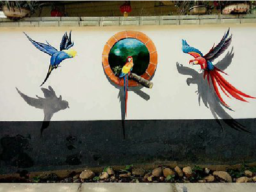 建湖视觉错位-3D墙绘设计