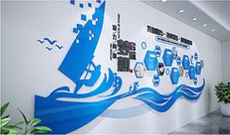 建湖海浪主题文化墙如何设计？